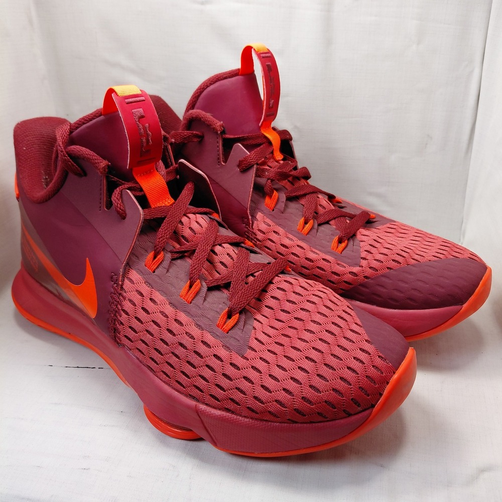Nike LeBron Witness 4 Basketball Shoes Mens Red Orange BV7427-601 Size‎ 13